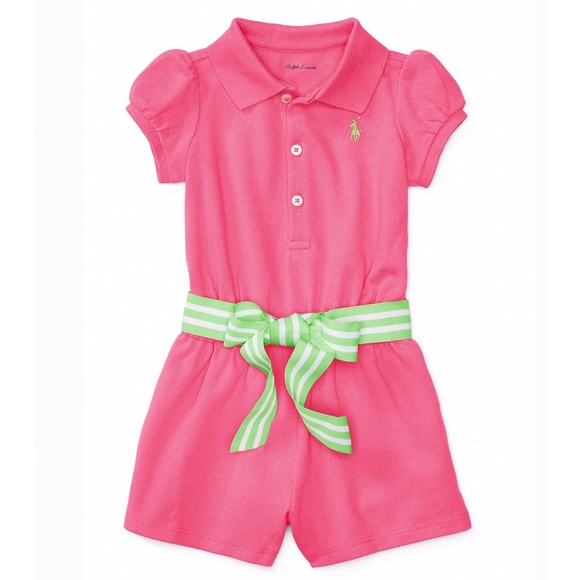 Ralph Lauren One Pieces Ralph Lauren Baby Girls Romper Poshmark